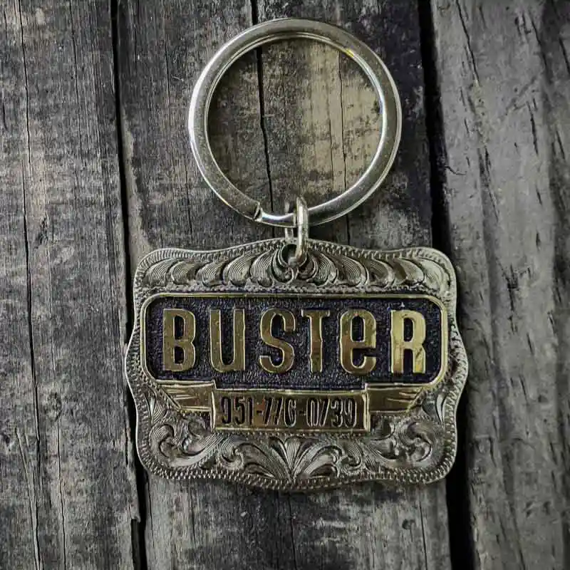 Personalized dog tag with Buster name on it - Custom Dog Tags